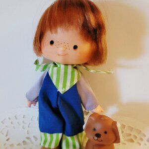 Vintage Huckleberry Pie Doll from Strawberry Shortcake with Pupcake Pet